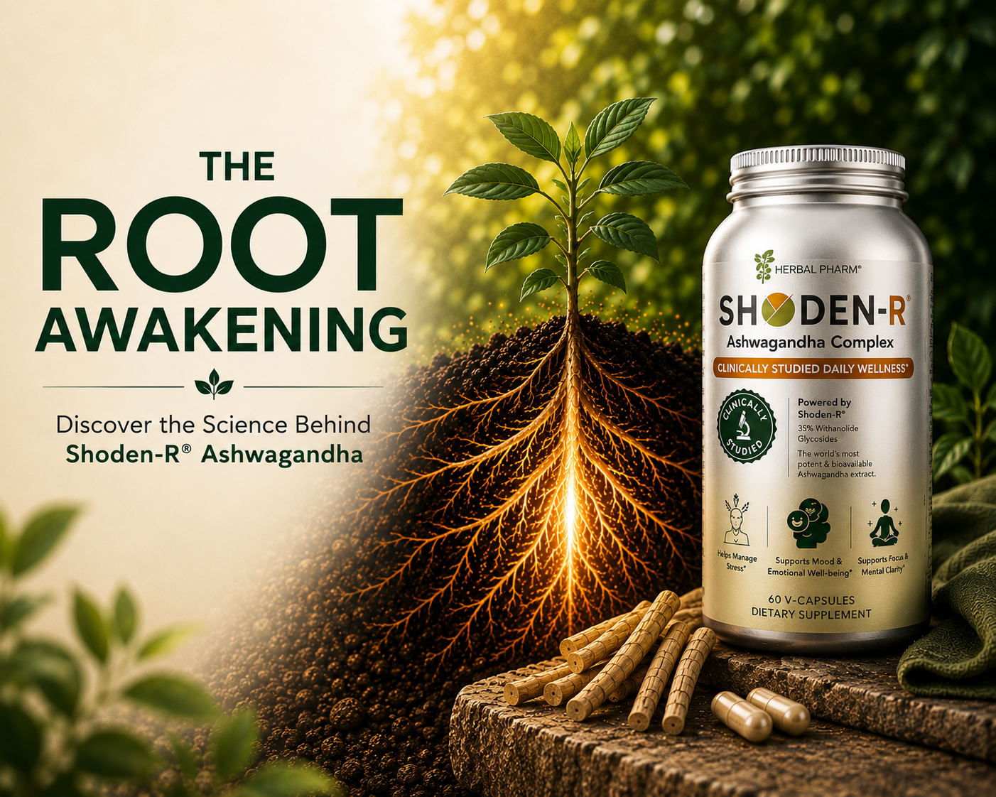 The Root Awakening: Discover the Science Behind Shoden-R® Ashwagandha