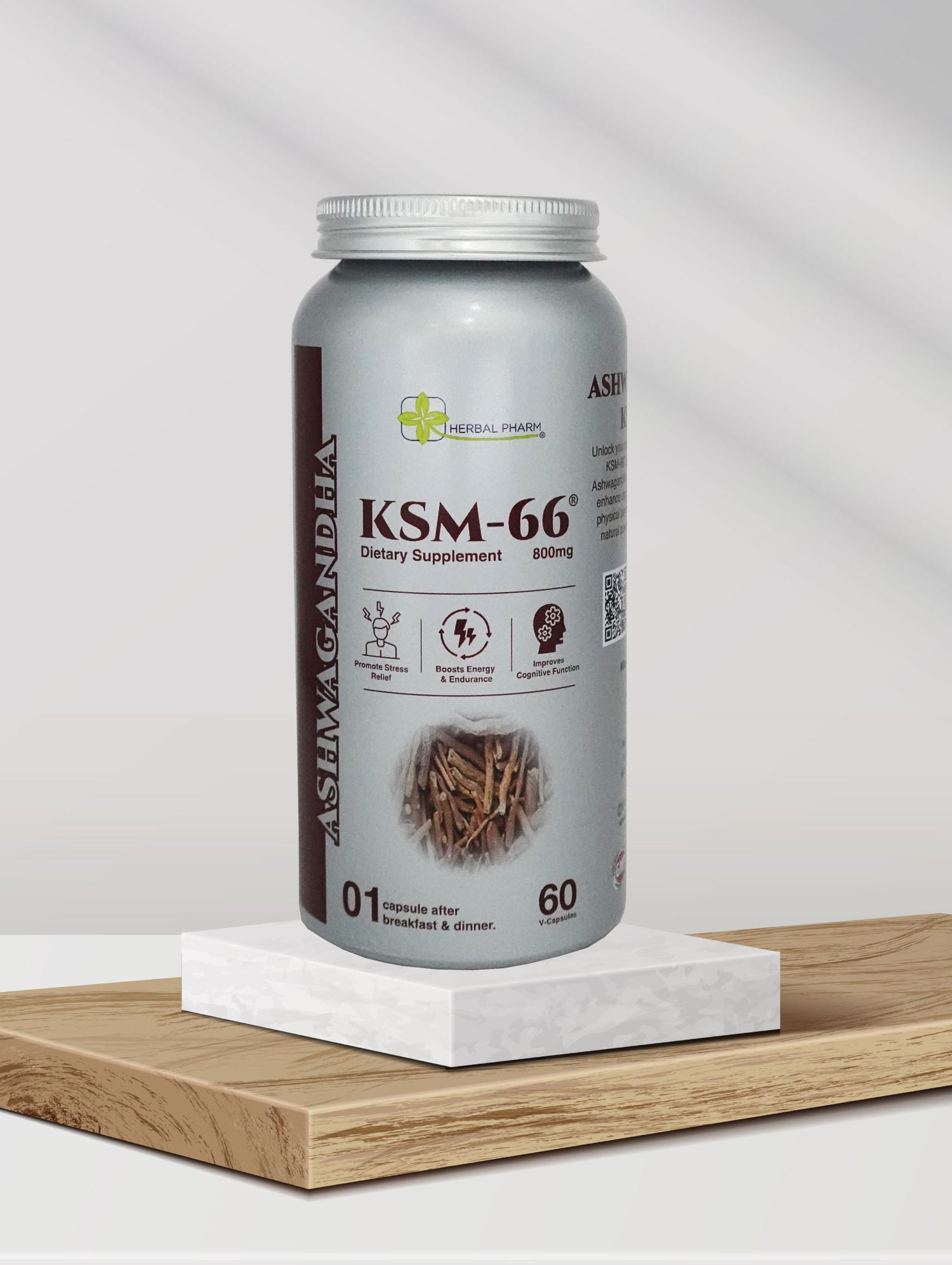 Ashwagandha KSM-66, 60 V-Capsules