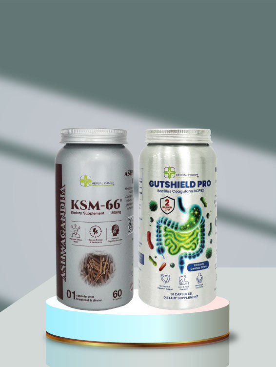 Bundle of 'Ashwagandha KSM-66 and GutShield Pro'