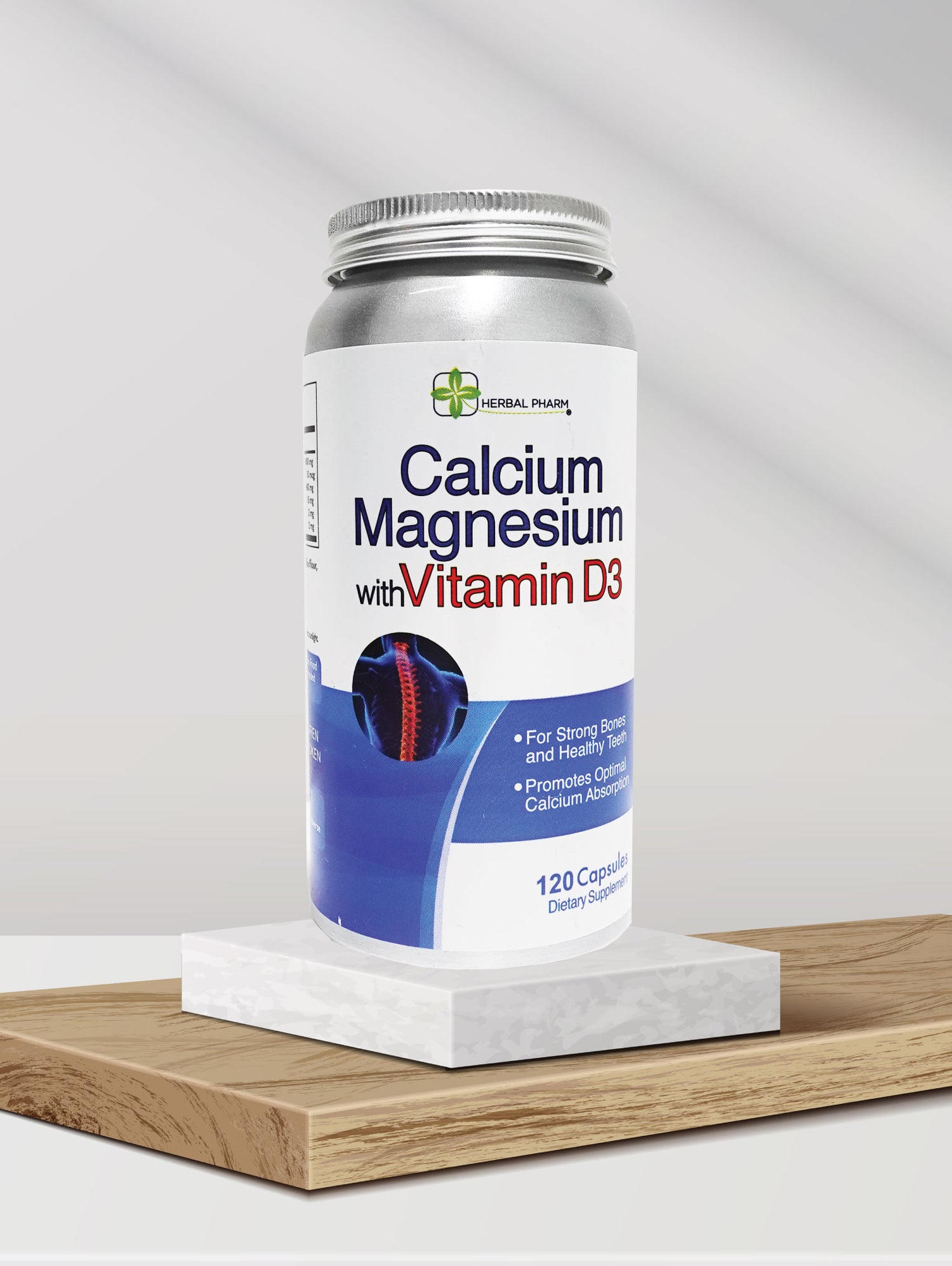Calcium Magnesium with Vitamin D3, 120 Capsules