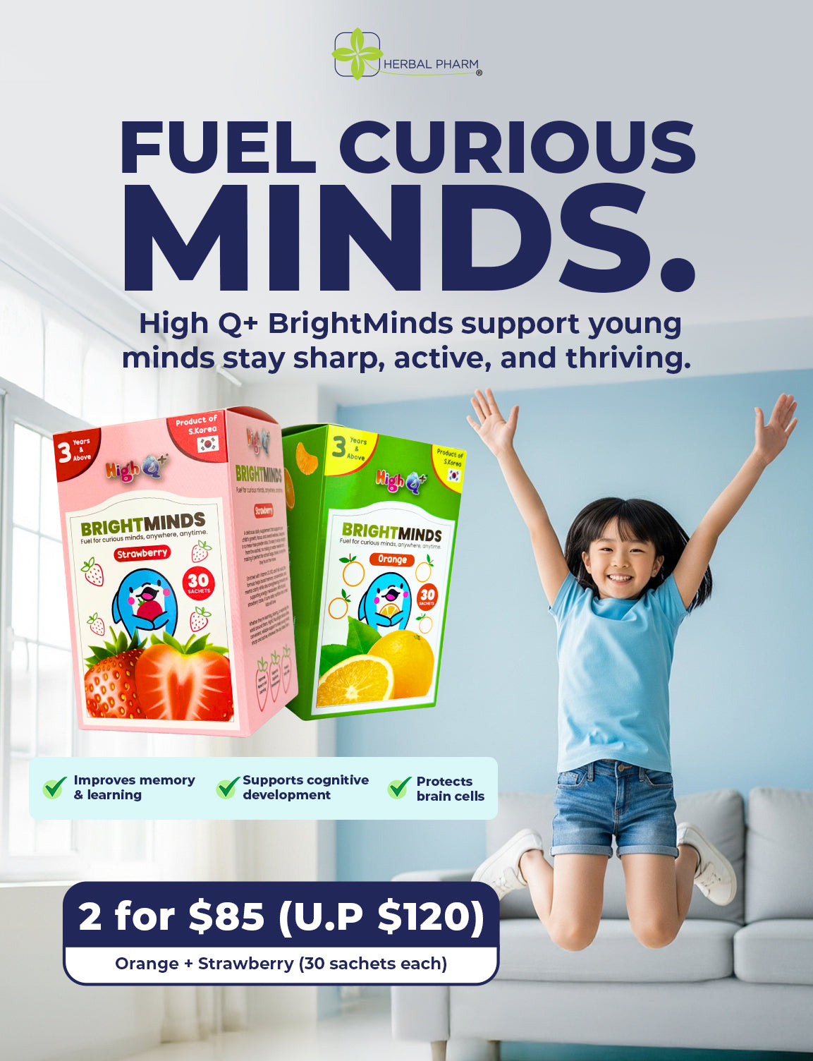 High Q+ BrightMinds Orange & Strawberry Variety Pack