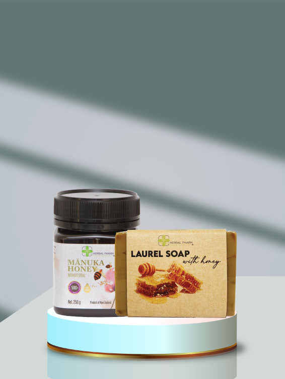 Manuka Honey 500 + Aleppo Laurel Soap with Honey