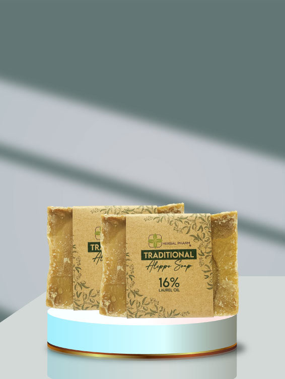 (Bundle of 2) Traditional Aleppo Soap  16% Laurel Oil, 200g
