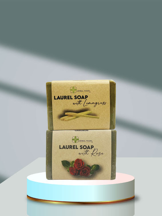 (Duo Set) Aleppo Laurel Soap with Rose & Lemongrass, 125g