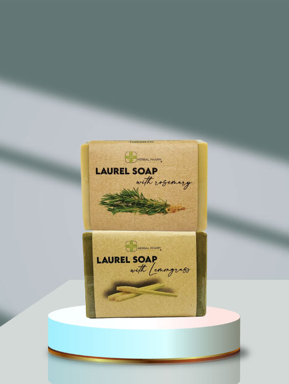 (Duo Set) Aleppo Laurel Soap with Rosemary & Lemongrass, 125g
