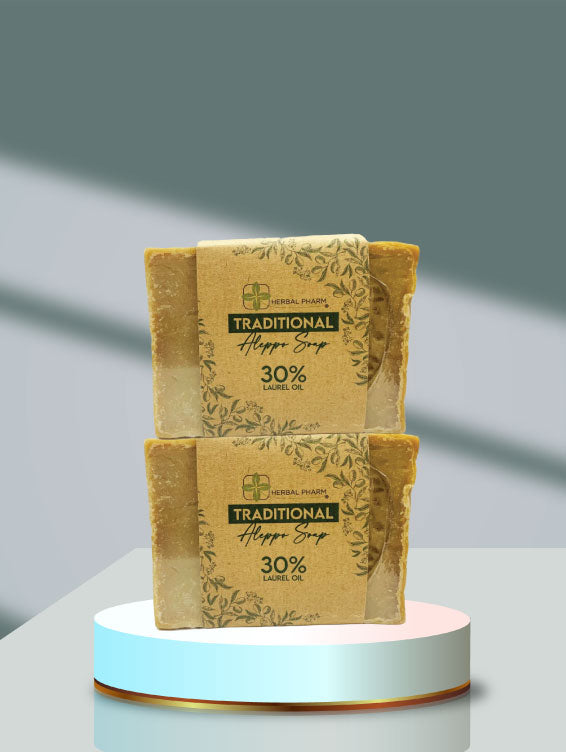 (Twin Set) Traditional Aleppo Soap  30% Laurel Oil, 200g